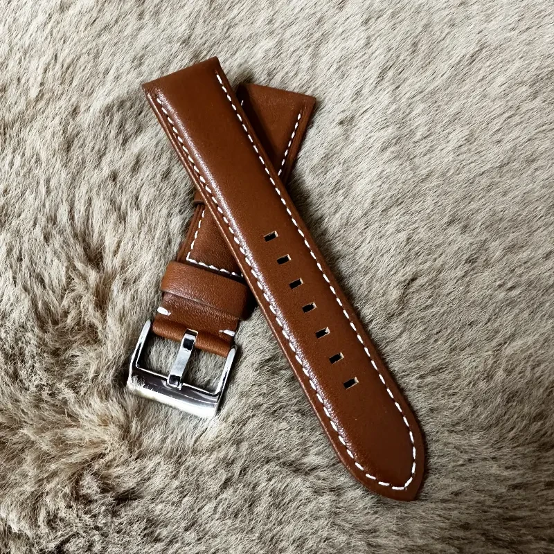 20mm Brown Ruxiang Sweat-Resistant Watch Strap – Replacement Band